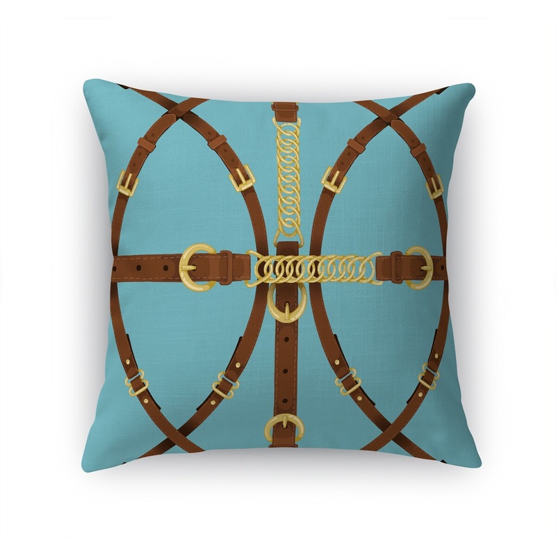 STRAP HAPPY BLUE Accent Pillow by Kavka Designs
