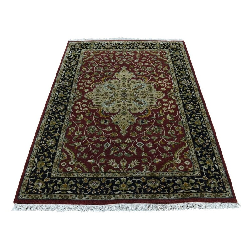 Shahbanu Rugs 300 Kpsi New Zealand Wool Hand-Knotted Kashan Revival Oriental Rug (3'0" x 5'0") - 3'0" x 5'0"