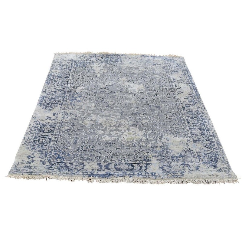 Shahbanu Rugs Broken Persian Design with Pure Silk Hand-Knotted Oriental Rug (3'1" x 5'2") - 3'1" x 5'2" - 3'1" x 5'2"