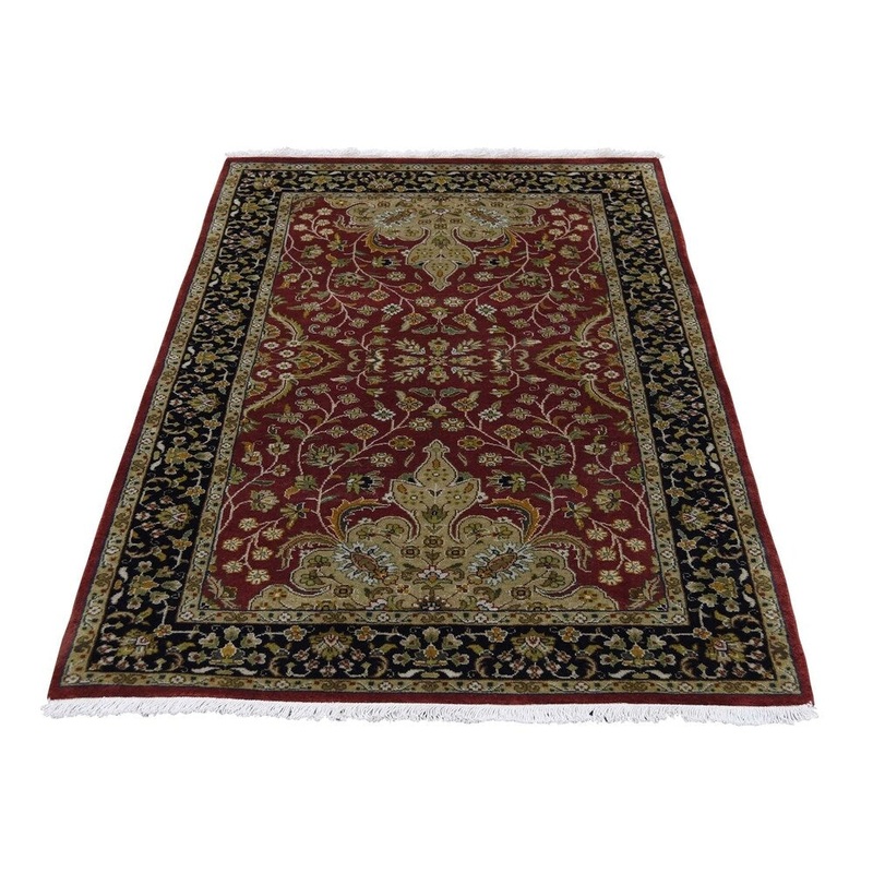 Shahbanu Rugs Hand-Knotted New Zealand Wool 300 Kpsi Kashan Revival Oriental Rug (3'0" x 5'0") - 3'0" x 5'0"
