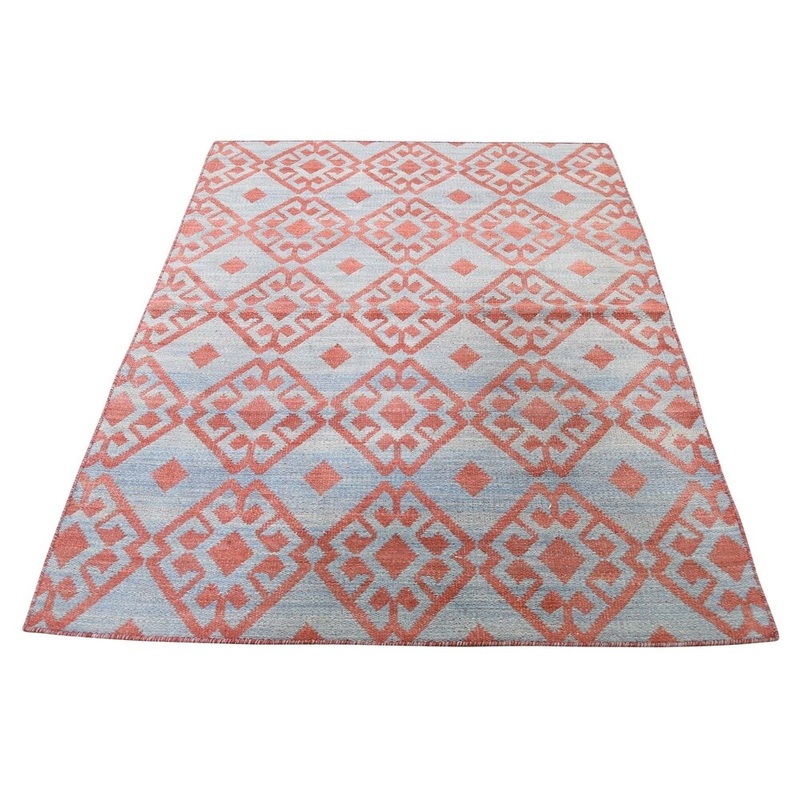 Shahbanu Rugs Hand Woven Flat Weave Pure Wool Reversible Kilim Oriental Rug (4'0" x 6'0") - 4'0" x 6'0"