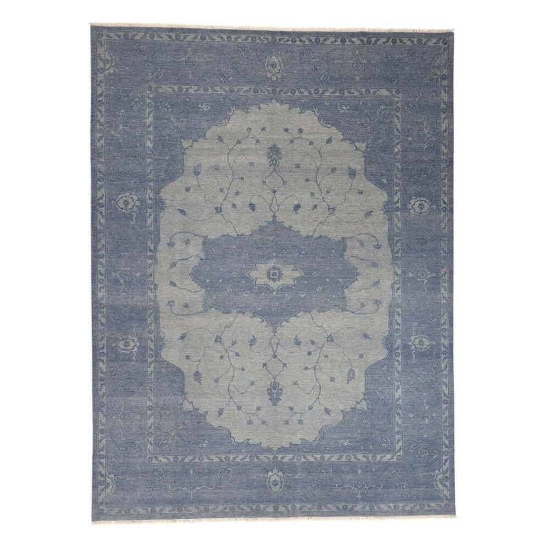 Shahbanu Rugs Serapi Tone on Tone Hand Knotted Pure Wool Oriental Rug (9'0" x 12'0") - 9'0" x 12'0"