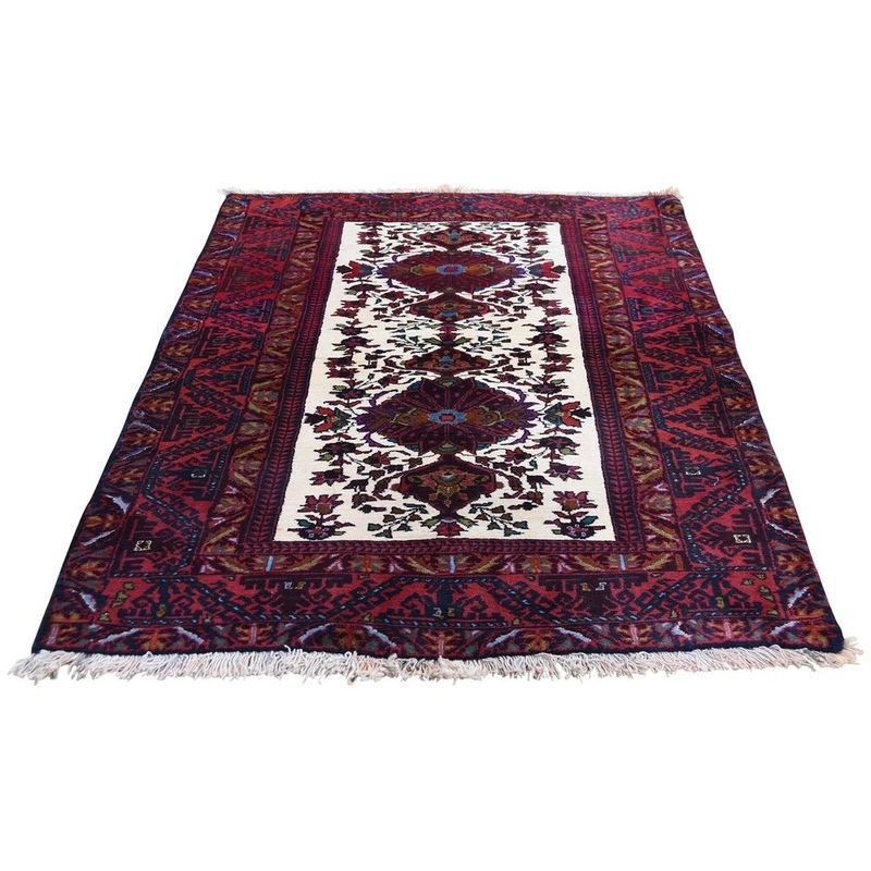 Shahbanu Rugs Vintage Bohemian Bijar 300 KPSI Thick Hand-Knotted Oriental Rug (3'5" x 5'2") - 3'5" x 5'2"
