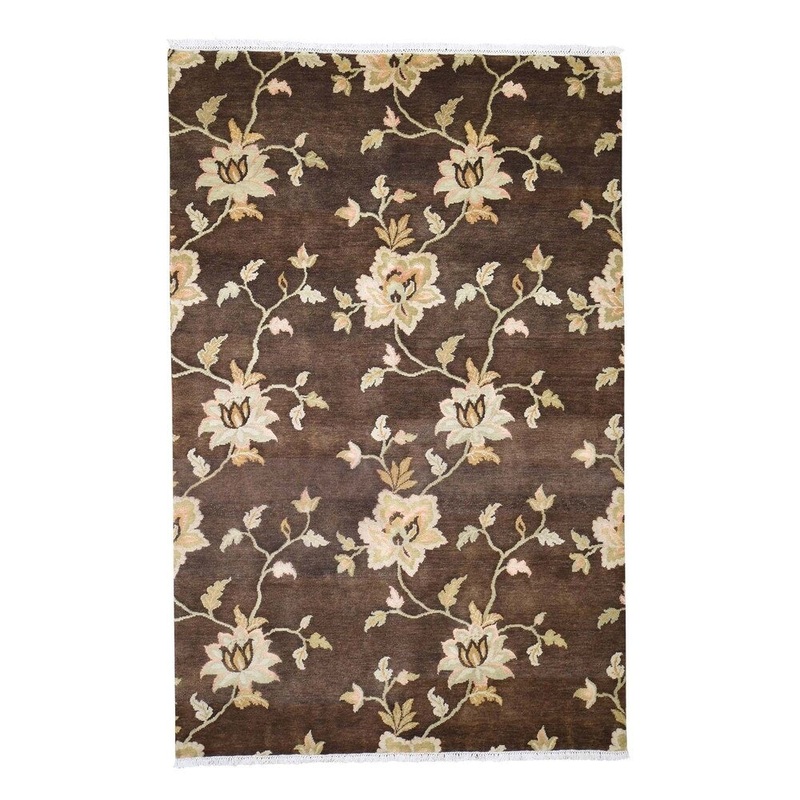 Shahbanu Rugs Modern Nepali Pure Wool Hand Knotted Oriental Rug (5'6" x 8'6") - 5'6" x 8'6"