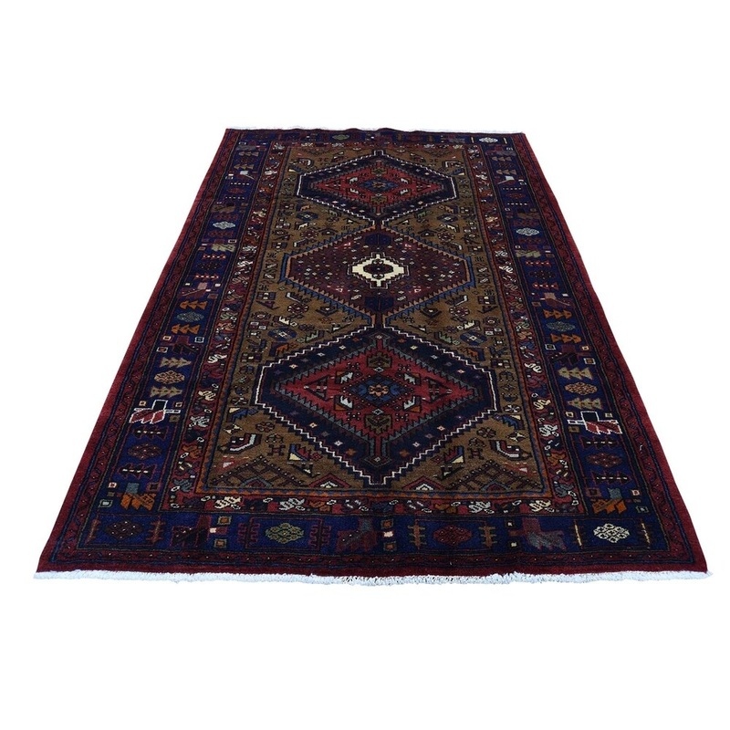 Shahbanu Rugs New Persian Mosel Pure Wool Hand-Knotted Oriental Rug (4'6" x 7'1") - 4'6" x 7'1"