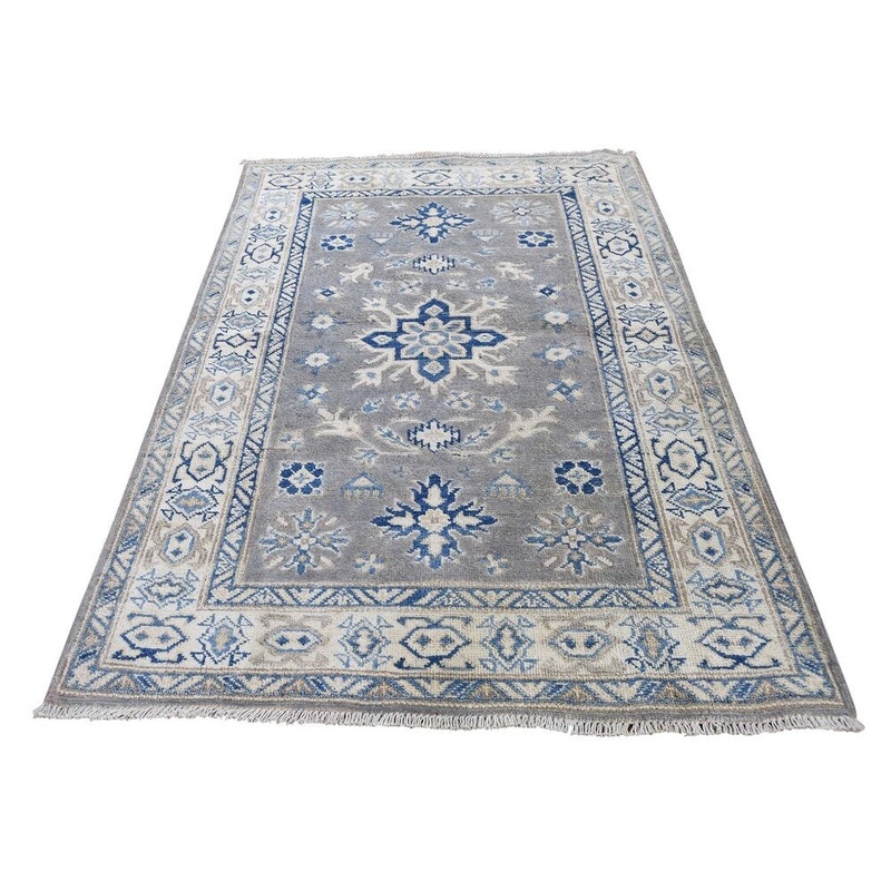 Shahbanu Rugs Vintage Look Kazak Pure Wool Hand-Knotted Oriental Rug (3'3" x 5'0") - 3'3" x 5'0"