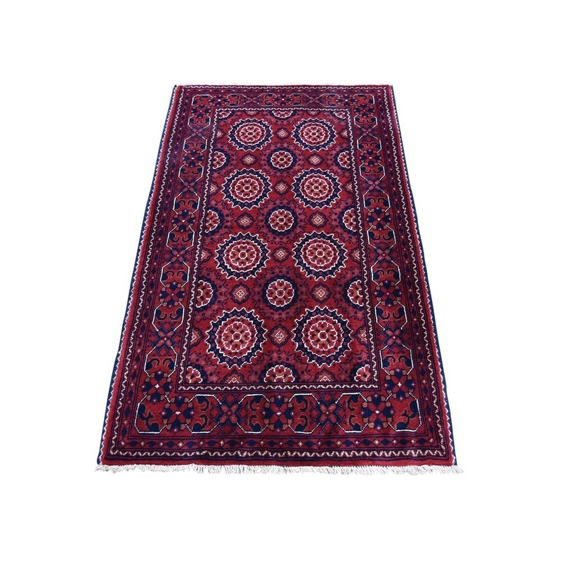 Shahbanu Rugs Afghan Khamyab Vegetable Dyes Pure Wool Hand-Knotted Oriental Rug (2'5" x 4'6") - 2'5" x 4'6"