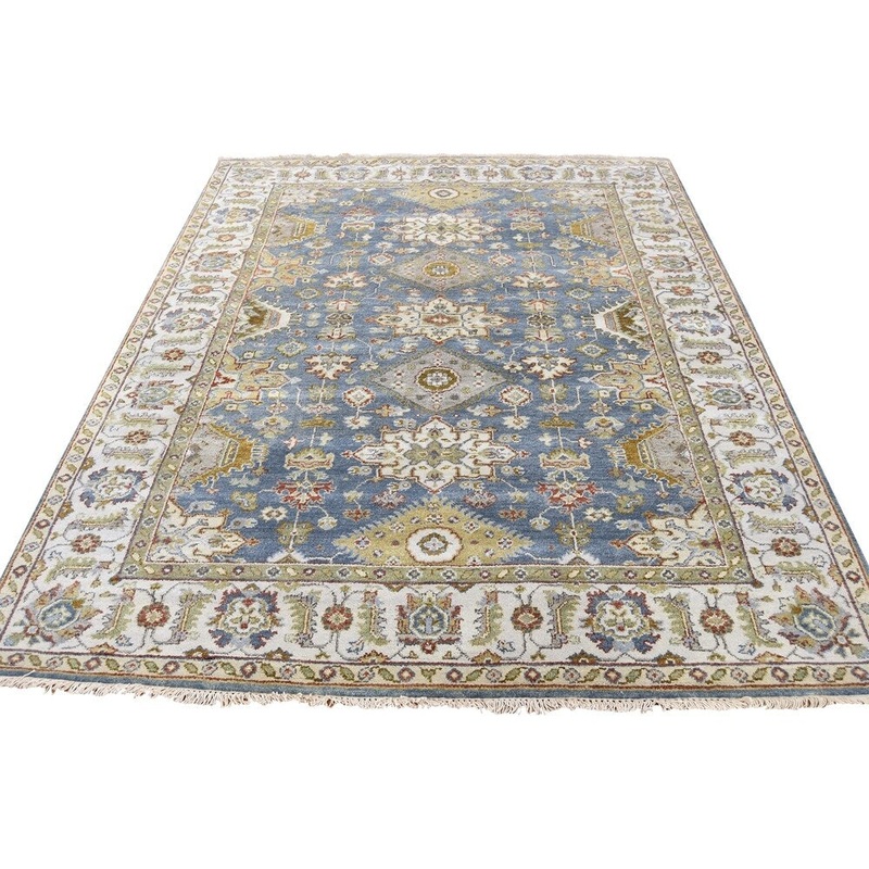 Shahbanu Rugs Hand-Knotted Karajeh Pure Wool Oriental Rug (5'2" x 6'10") - 5'2" x 6'10"