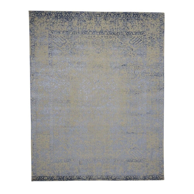 Shahbanu Rugs Hand Loomed Broken Persian Design Wool and Silk Oriental Rug (8'0" x 10'0") - 8'0" x 10'0"