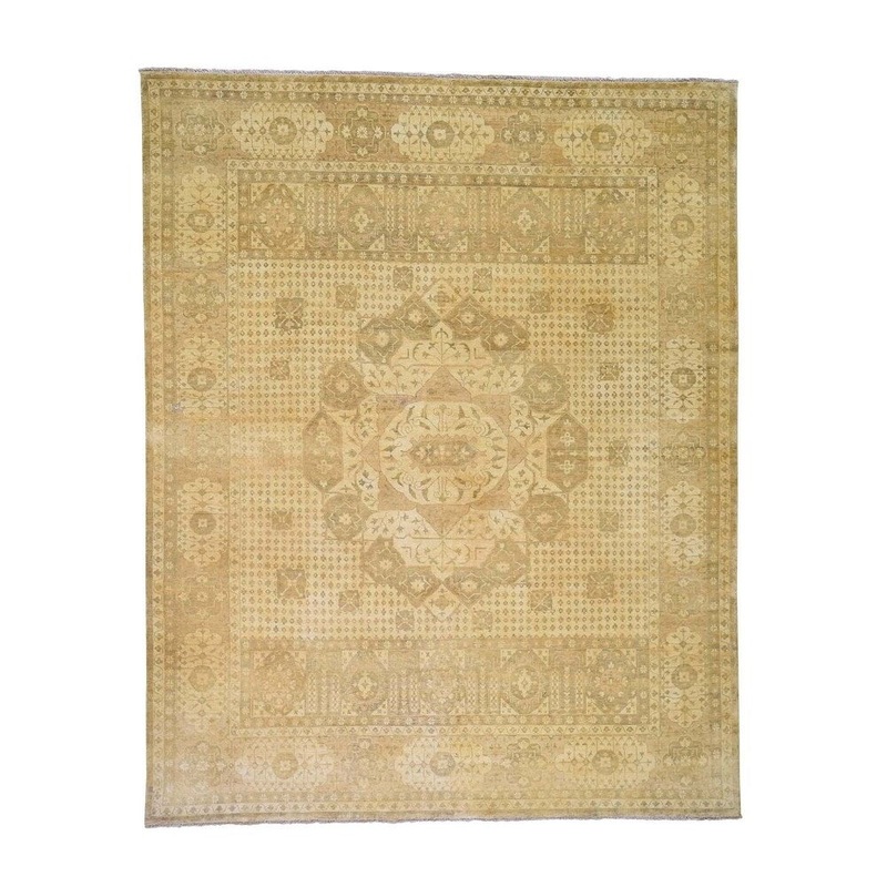 Shahbanu Rugs Historical Egyptian Mamluk Hand Knotted Pure Wool Oriental Rug (8'0" x 10'0") - 8'0" x 10'0"