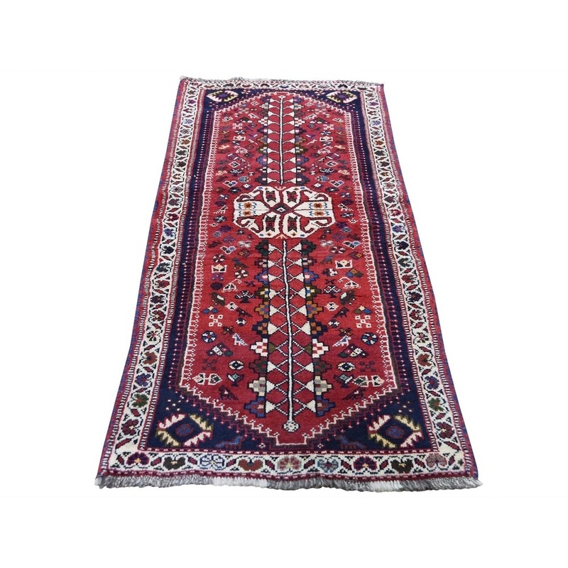 Shahbanu Rugs New Red Pure Wool Runner Hand-Knotted Oriental Rug (2'4" x 6'3") - 2'4" x 6'3"