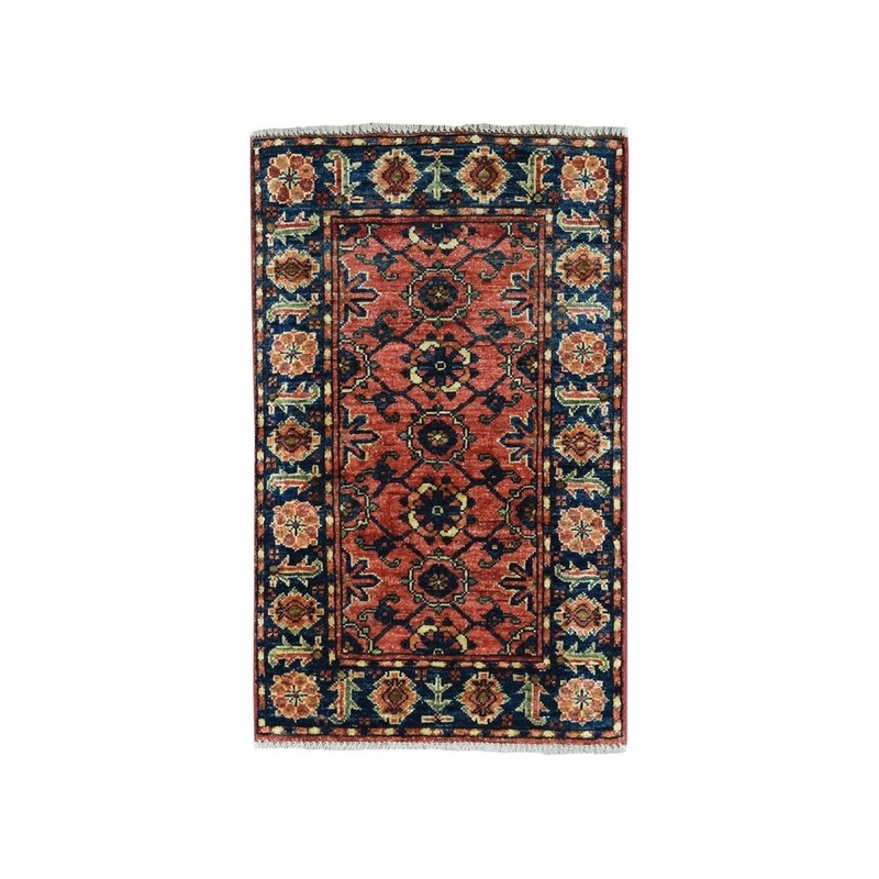 Shahbanu Rugs Afghan Ersari Pure Wool Hand Knotted Oriental Rug (2'0" x 2'10") - 2'0" x 2'10"