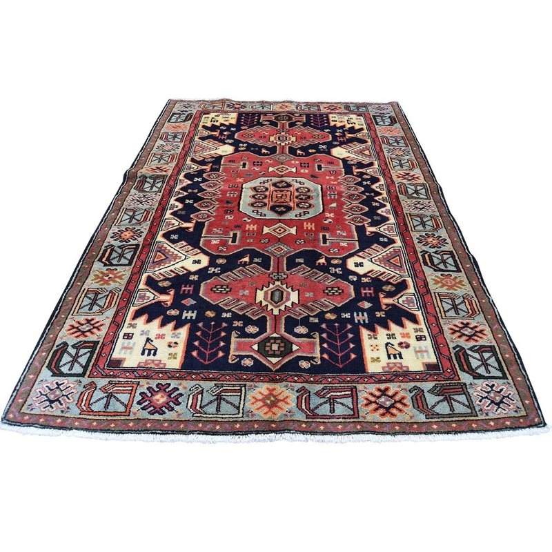 Shahbanu Rugs Hand-Knotted New Persian Mosel Pure Wool Oriental Rug (4'3" x 6'3") - 4'3" x 6'3"