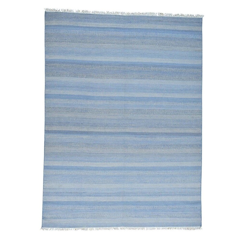 Shahbanu Rugs Hand-Woven Grass Design Flat Weave Durie Kilim Oriental Rug (10'0" x 13'7") - 10'0" x 13'7"