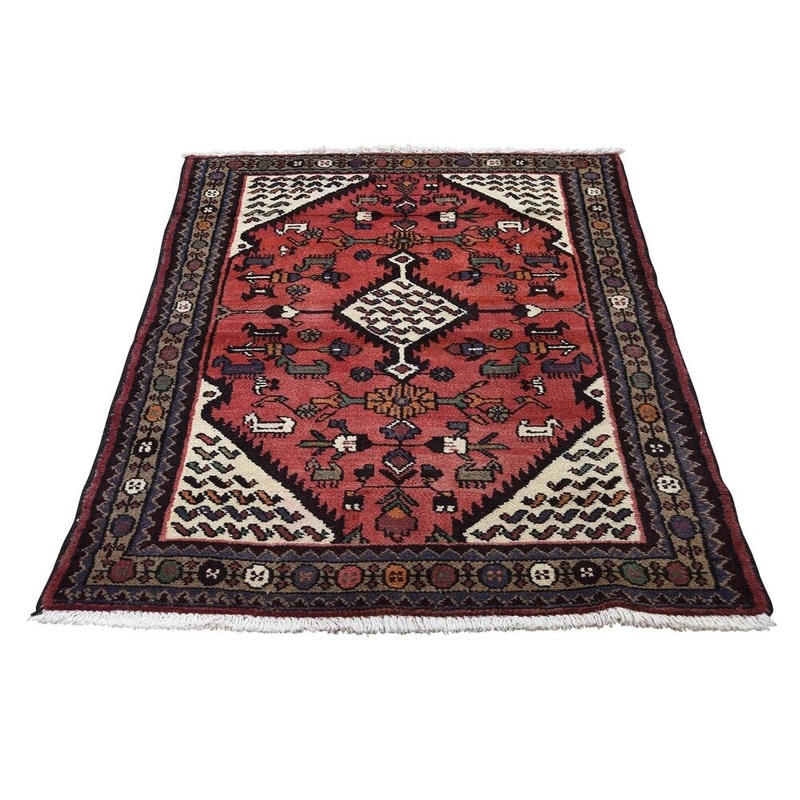 Shahbanu Rugs New Persian Mosel Pure Wool Hand-Knotted Oriental Rug (3'3" x 4'10") - 3'3" x 4'10"