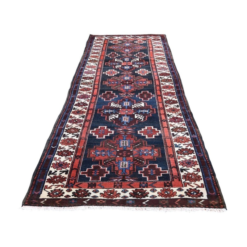 Shahbanu Rugs North West Persian Pure Wool Wide Runner Hand-Knotted Oriental Rug (3'6" x 10'8") - 3'6" x 10'8"