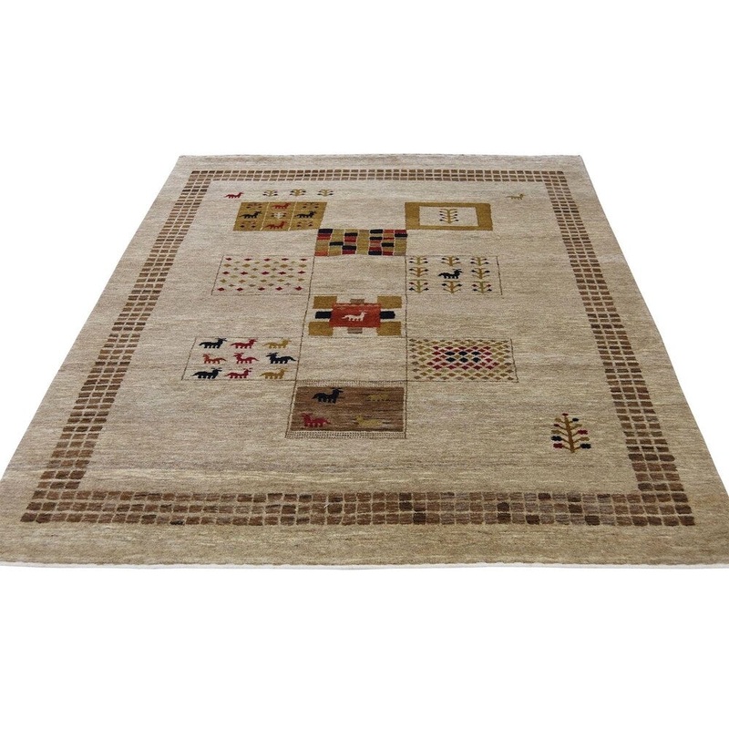 Shahbanu Rugs Persian Wool Hand Knotted Lori Buft Gabbeh Oriental Rug (4'0" x 6'0") - 4'0" x 6'0"