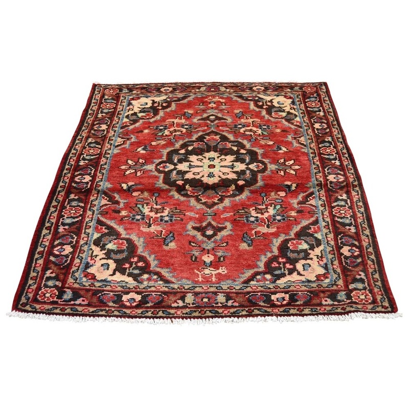 Shahbanu Rugs Semi Antique Persian Lilahan Pure Wool Full Pile Oriental Rug (3'5" x 4'8") - 3'5" x 4'8"