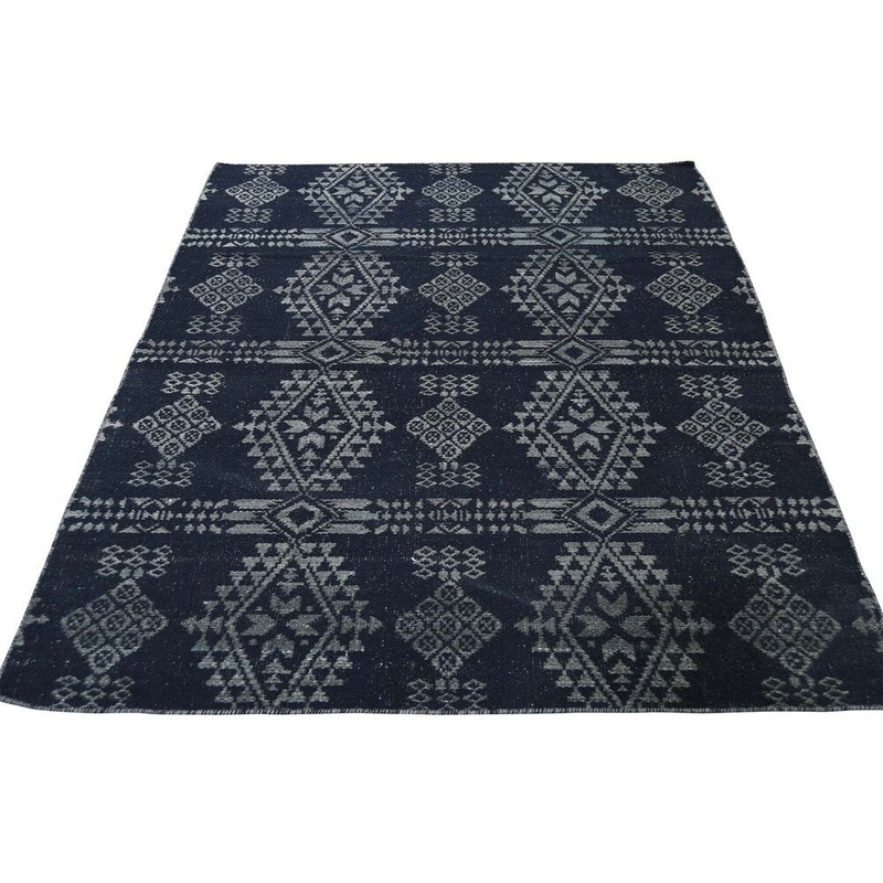 Shahbanu Rugs Pure Wool Reversible Kilim Flat Weave Hand-Woven Oriental Rug (4'2" x 6'0") - 4'2" x 6'0"