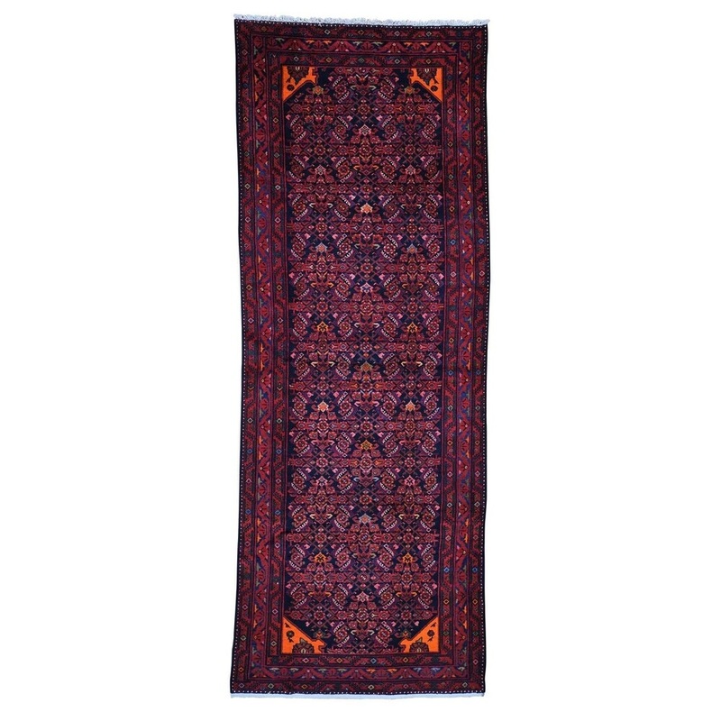 Shahbanu Rugs Semi Antique Persian Malayer Wide Runner Pure Wool Hand-Knotted Rug (5'0" x 13'2") - 5'0" x 13'2"